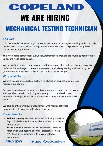 Copeland Cookstown are hiring!